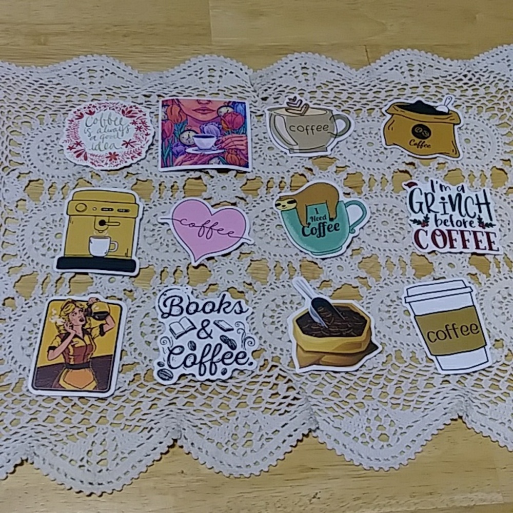 Stickers bundle for coffee lovers, coffee theme